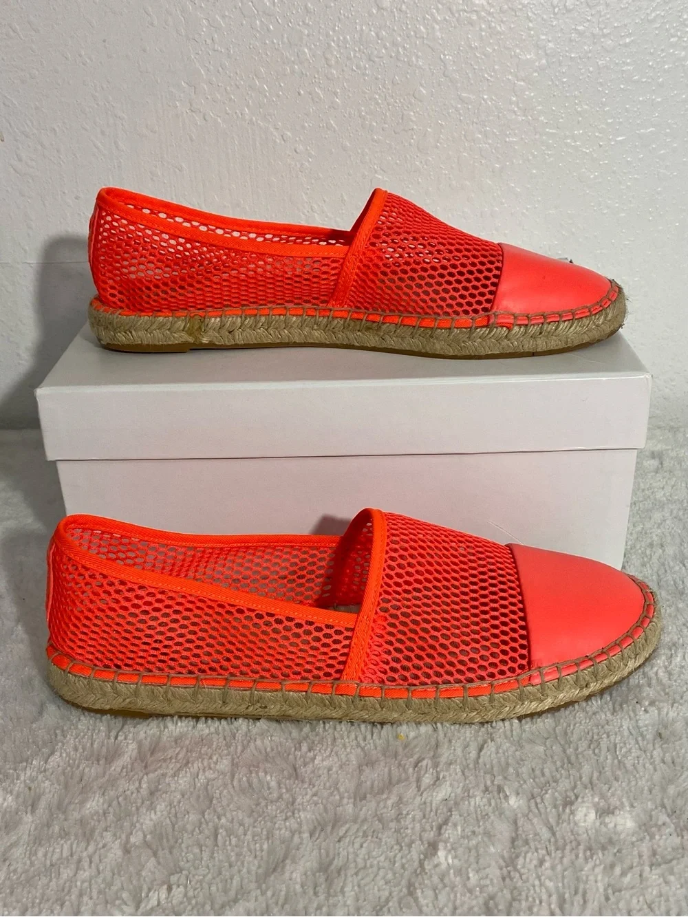 New Circus by Sam Edelman Lena Espadrille Flats Women’s Size 8M Electric Orange
